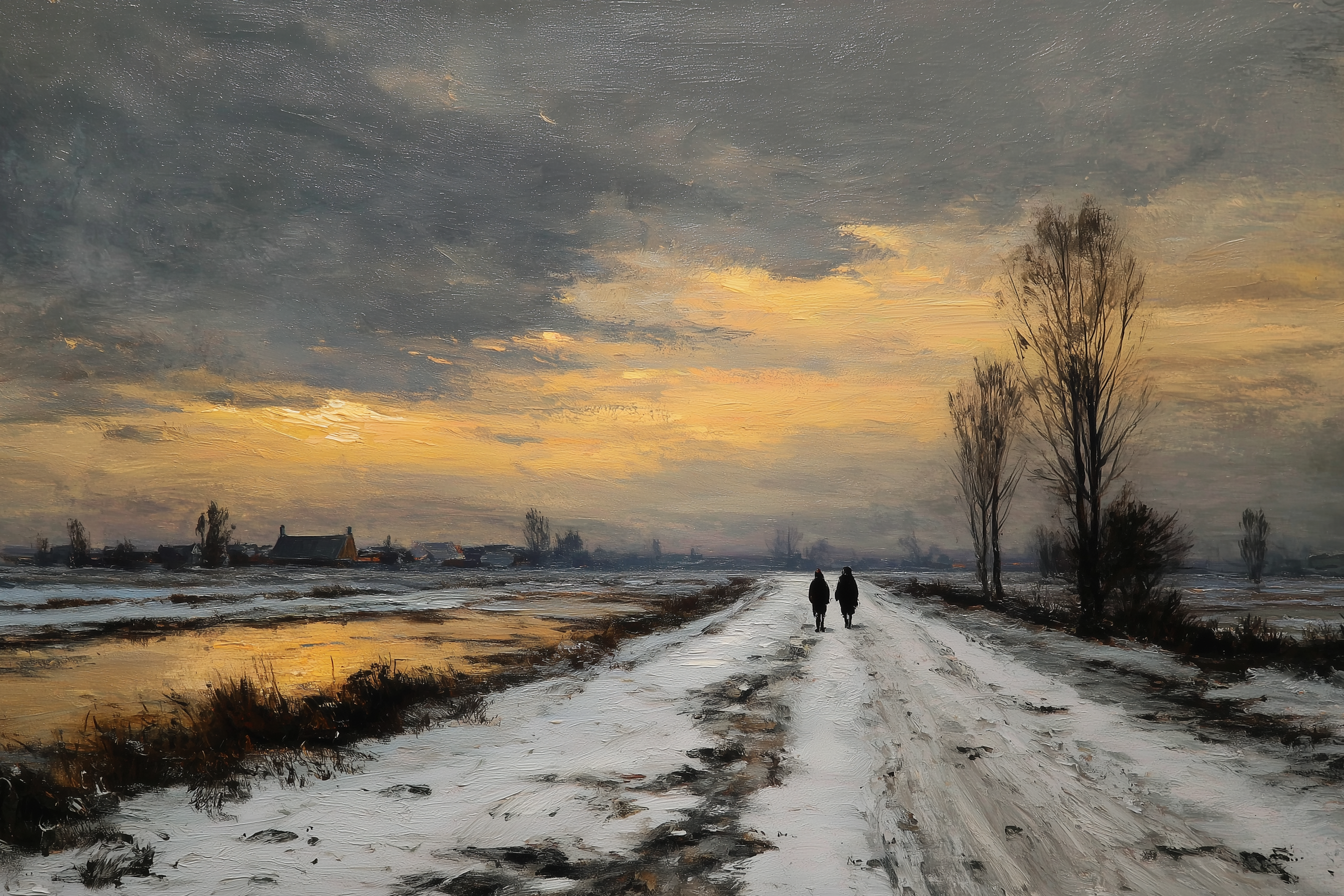 Frost Path To Golden Horizon