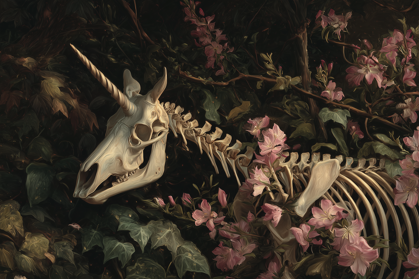 Ancient Bones Among Spring Blossoms