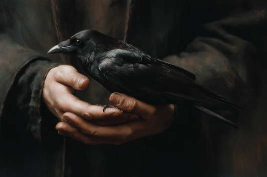 Raven's Trust In Human Hands