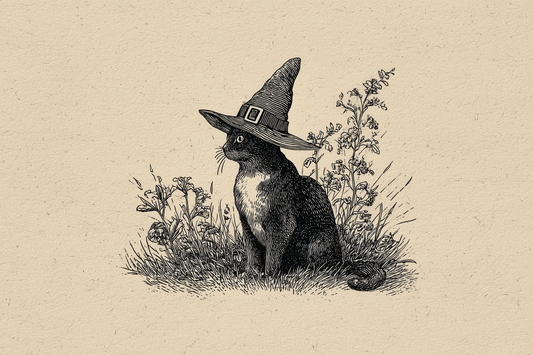 Feline Sorcery Among Meadow Herbs