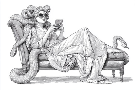 Modern Medusa's Digital Repose