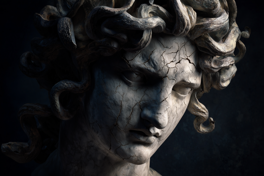 Ancient Faces Among Dusty Tomes