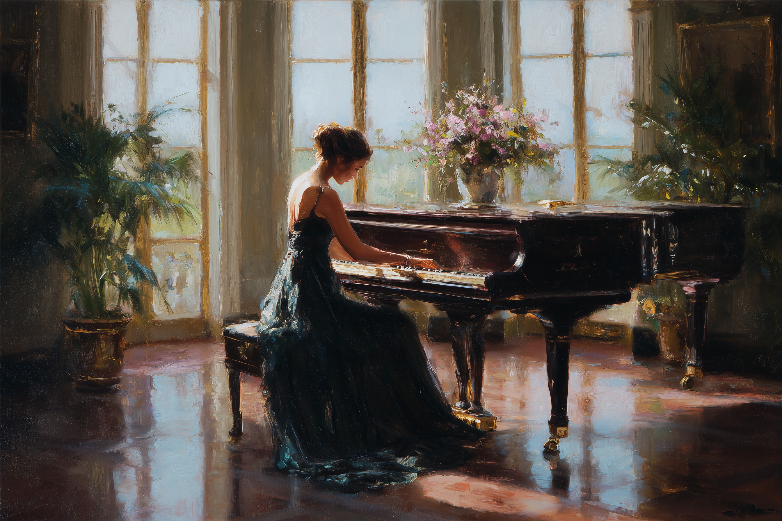 Sunlit Sonata Among Bound Classics