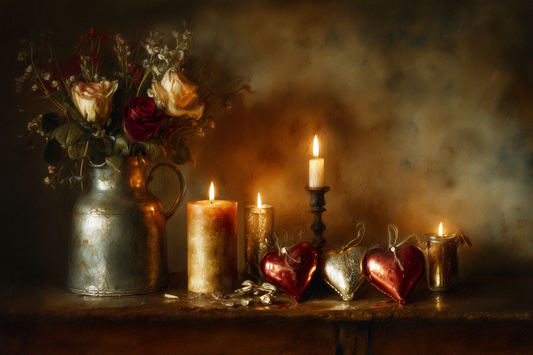 Candlelit Stories Between Leather Spines