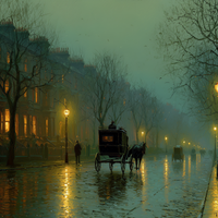 Foggy Streets Await Midnight Carriage