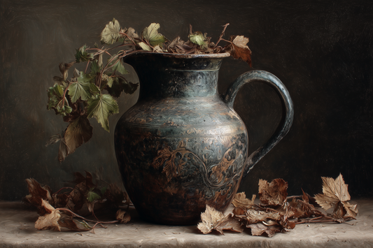 Autumn Leaves Meet Ancient Vessel