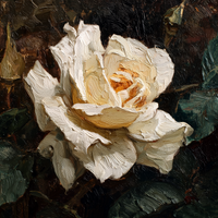 Cream Petals Among Literary Treasures