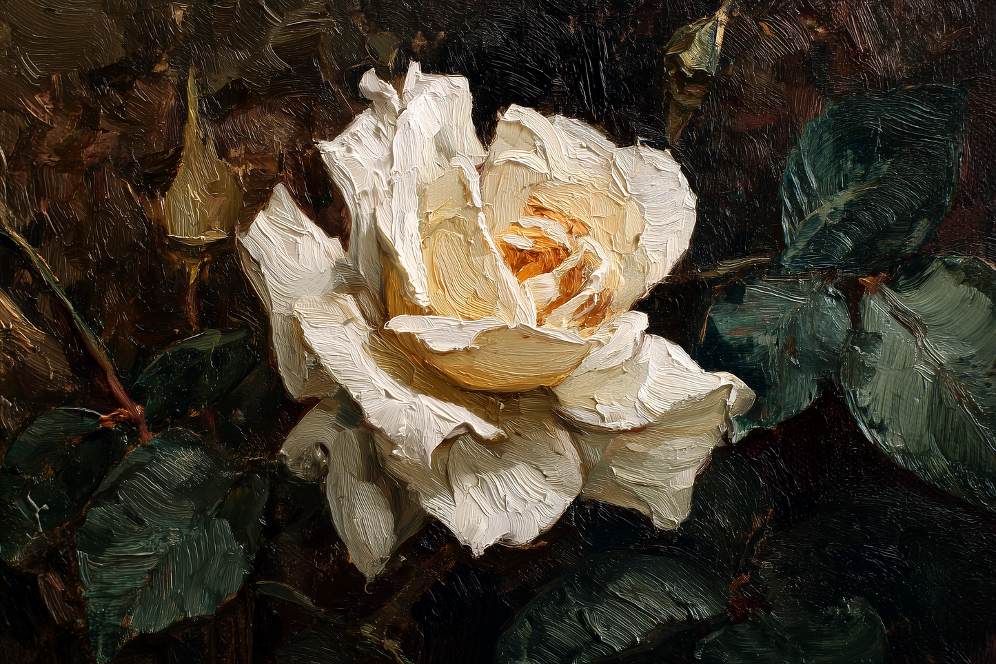 Cream Petals Among Literary Treasures