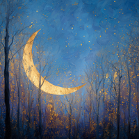 Crescent Forest Bathes In Starlight