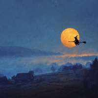 Harvest Moon Beckons Ancient Flight