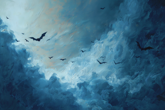 Birds Dance Through Storm Clouds