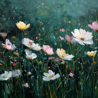 Cosmos Dance Against Forest Depths