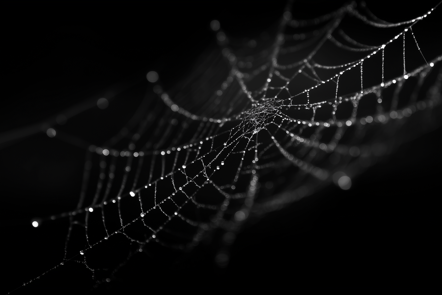 Dew Caught In Midnight Threads