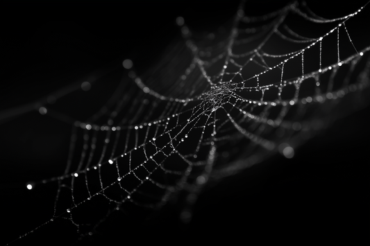 Dew Caught In Midnight Threads