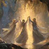 Ancient Dance In Golden Light