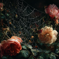 Roses Caught In Morning Dew