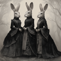 Victorian Hares Tell Forest Tales