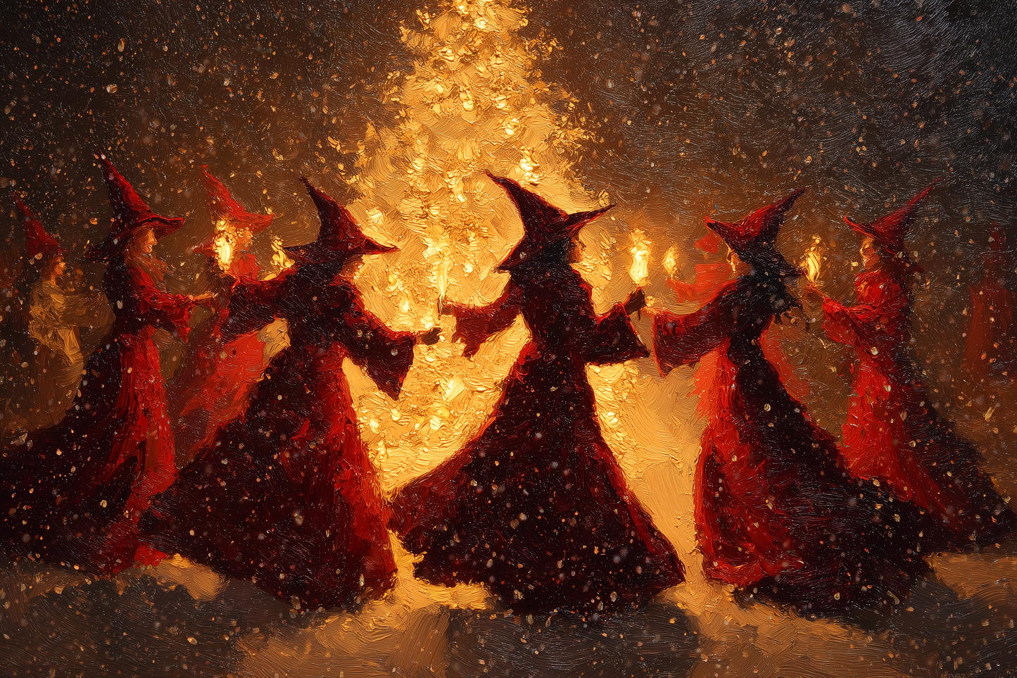 Witches Dance By Harvest Flames