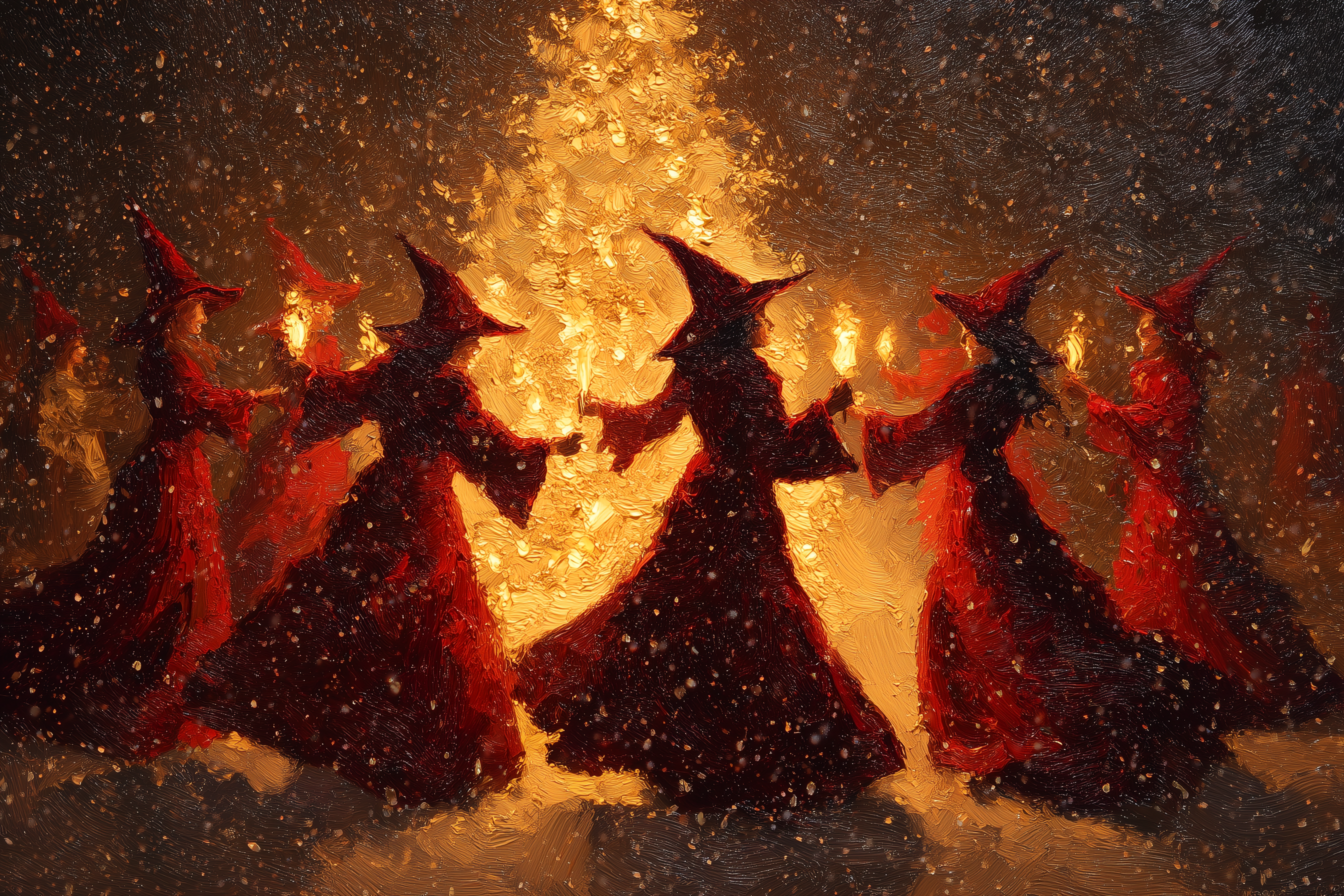 Witches Dance By Harvest Flames