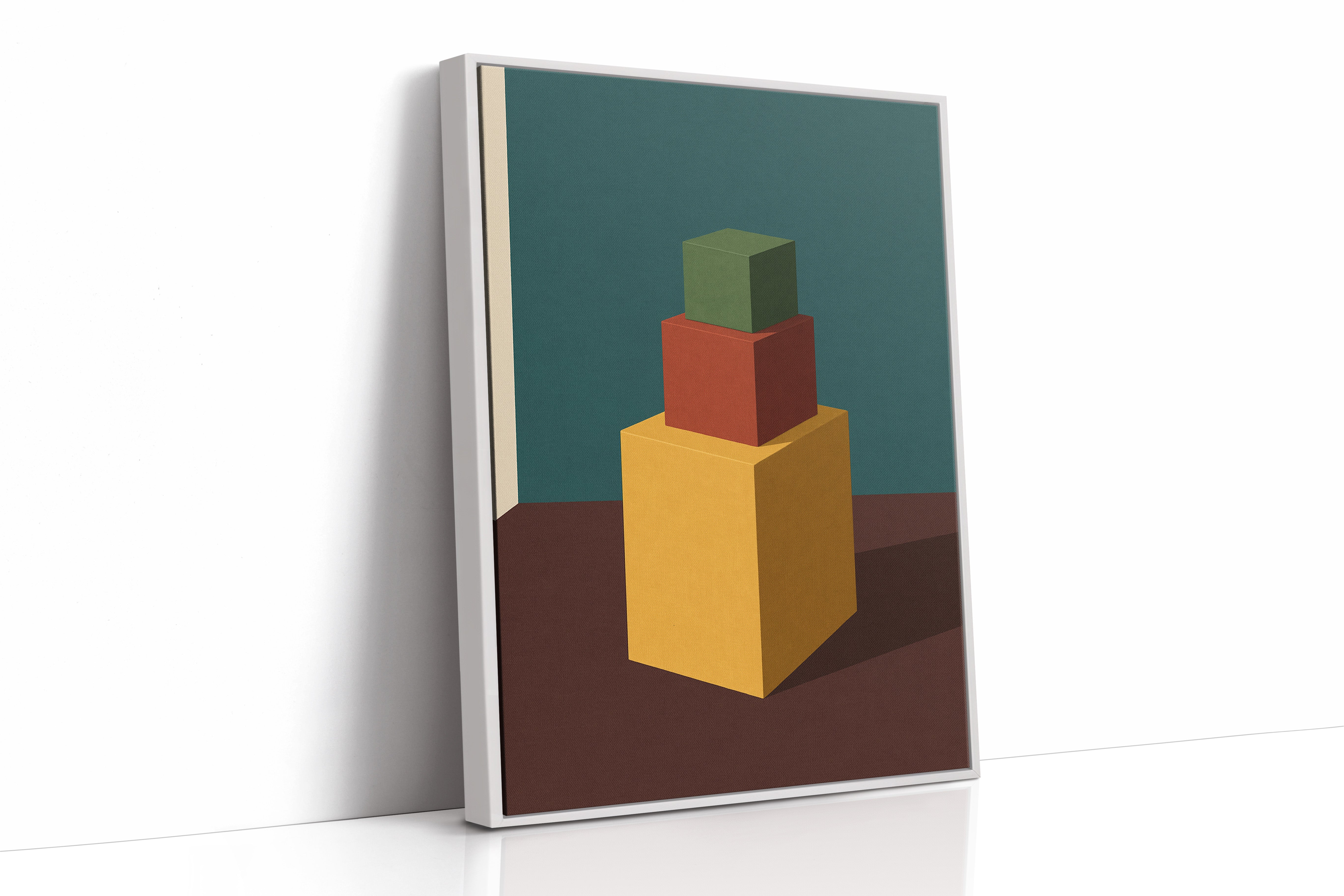 White Framed Canvas image 1
