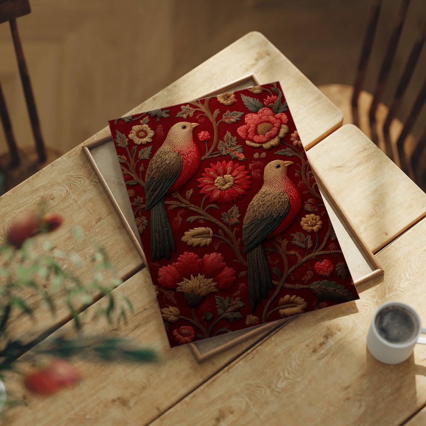 Stitched in Crimson and Gold