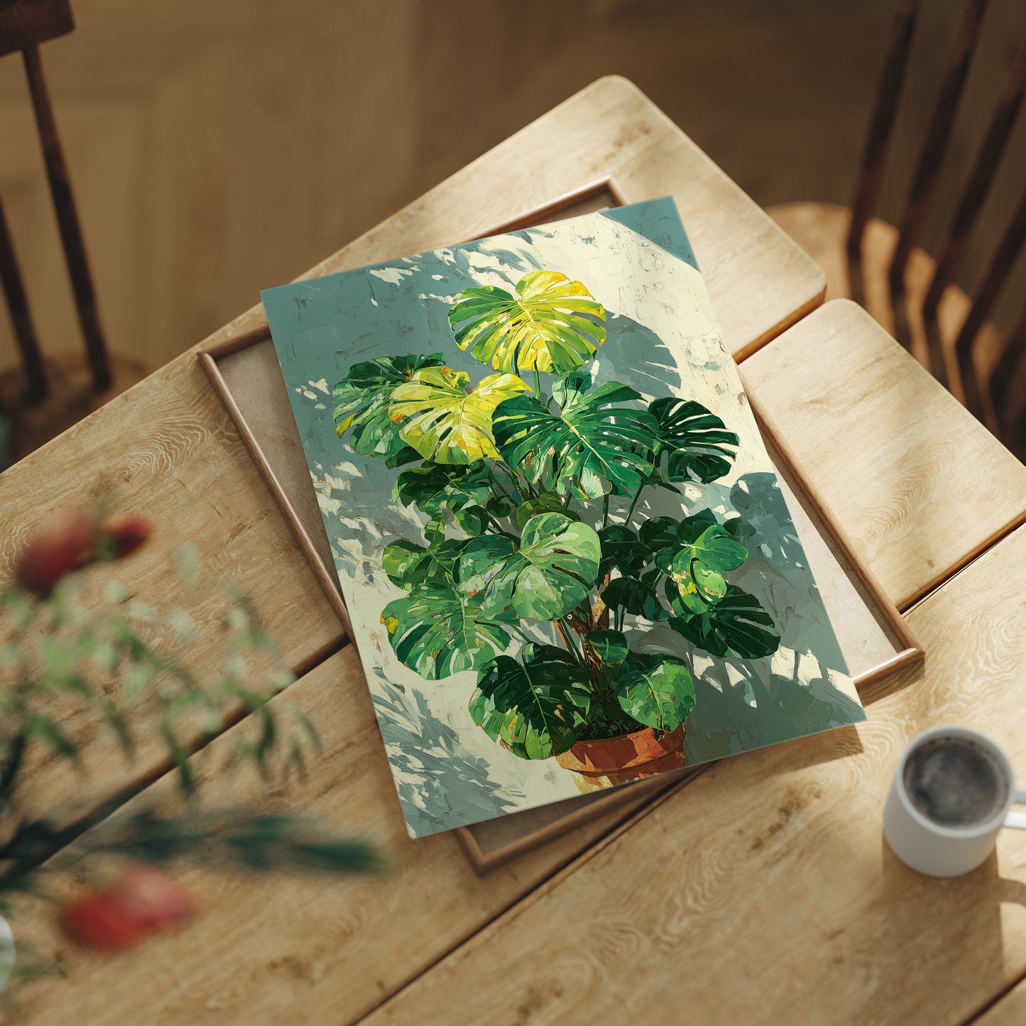 Morning Spills Across the Leaves