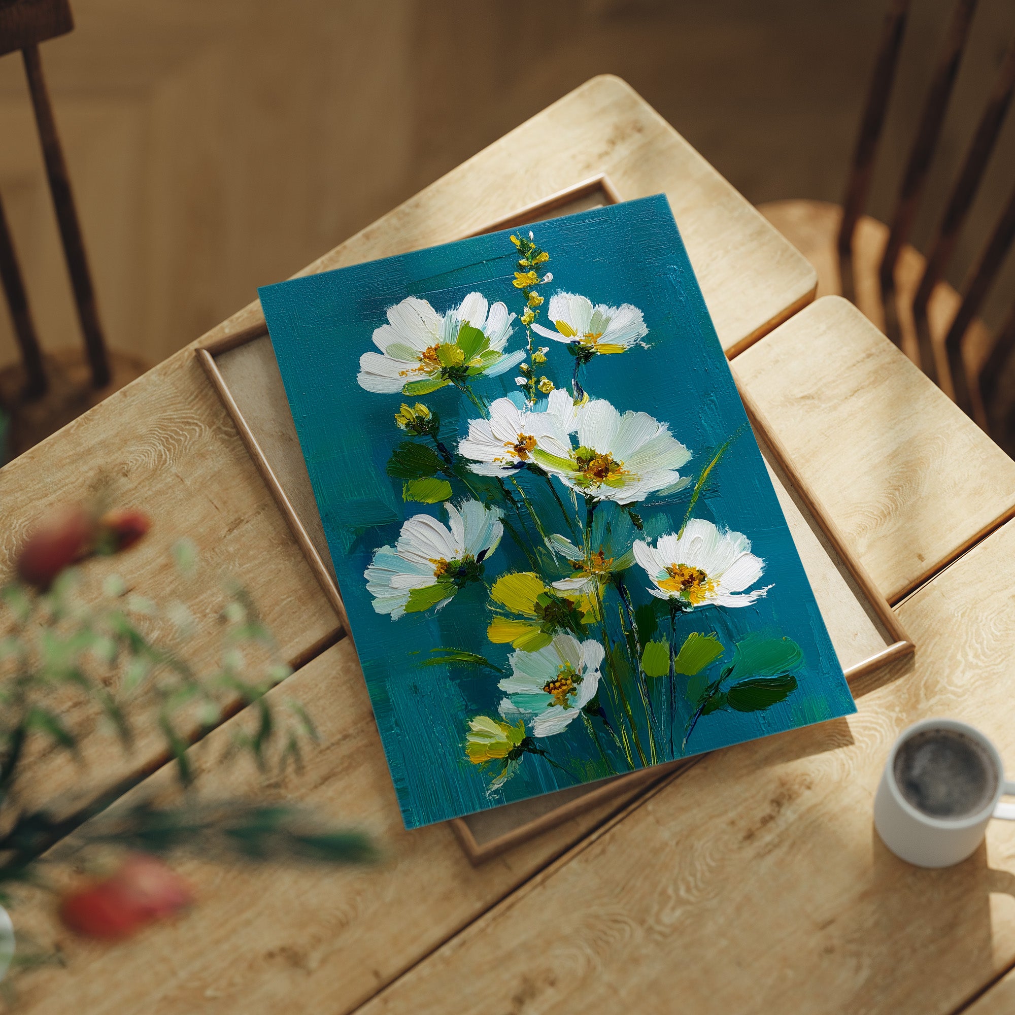 Wild and White Against the Teal