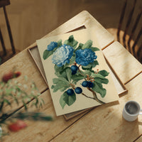 Blue Blooms and the Last of the Plums