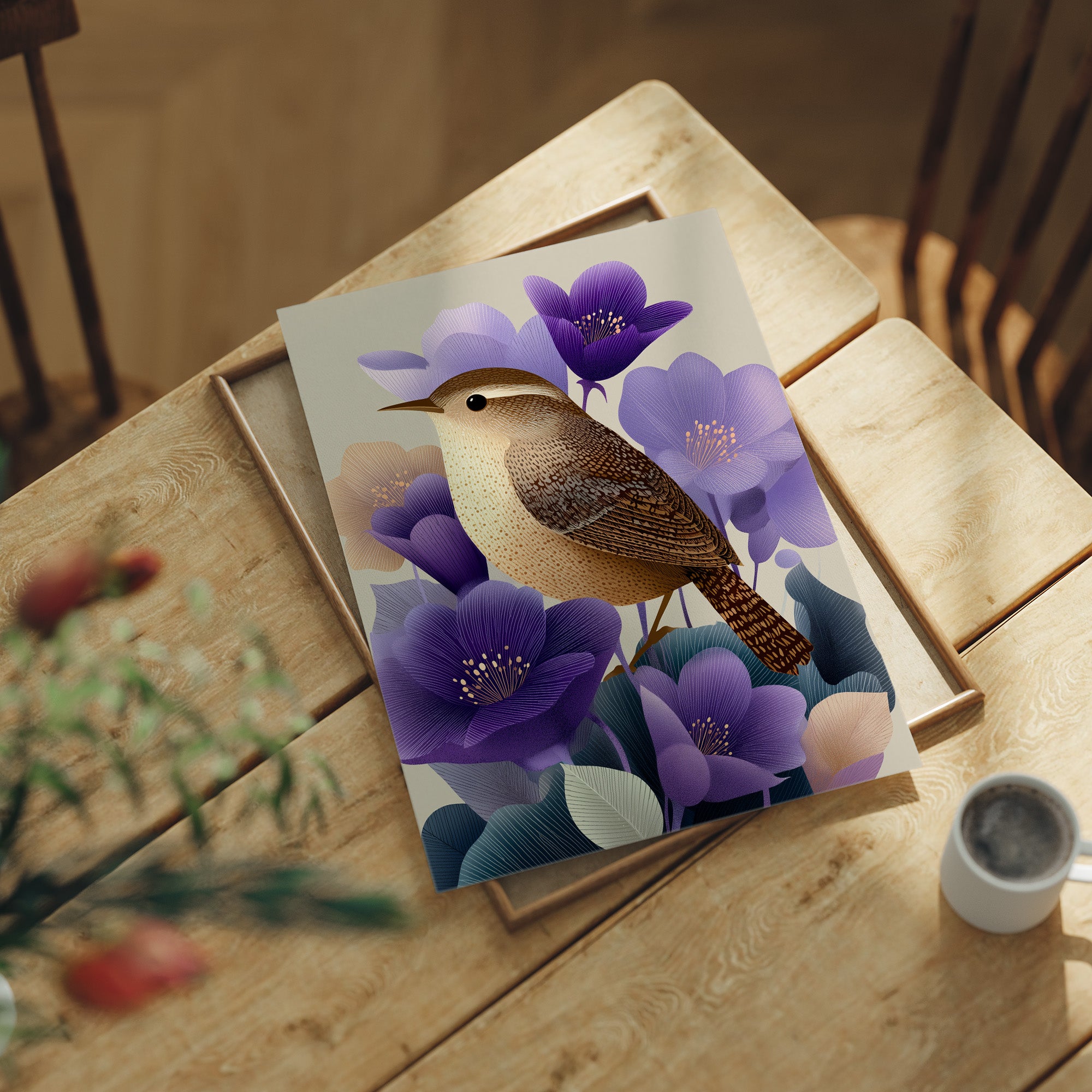 Small Bird, Excellent Taste in Flowers