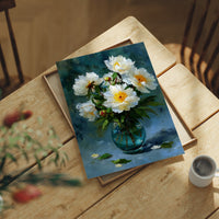 White Peonies on a Blue Afternoon