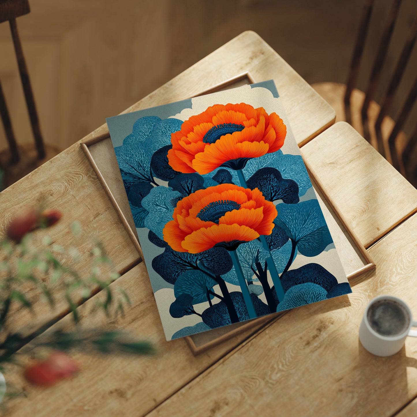 Two Fires in a Blue Forest