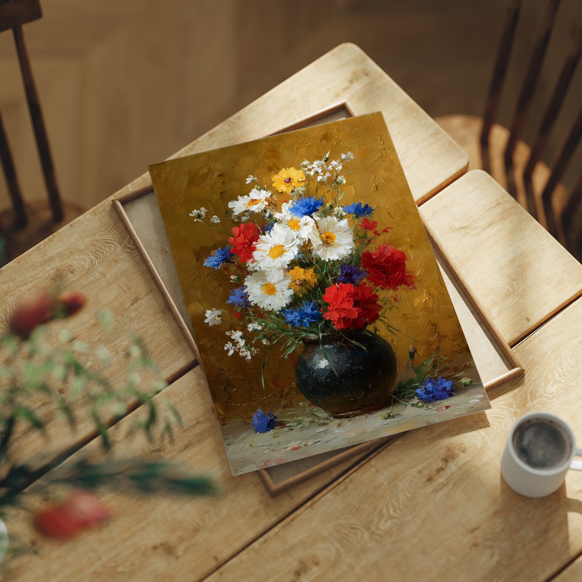 Wildflowers in a Dark Vessel