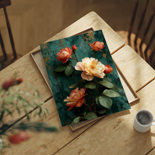 Roses Against the Weathered Wall
