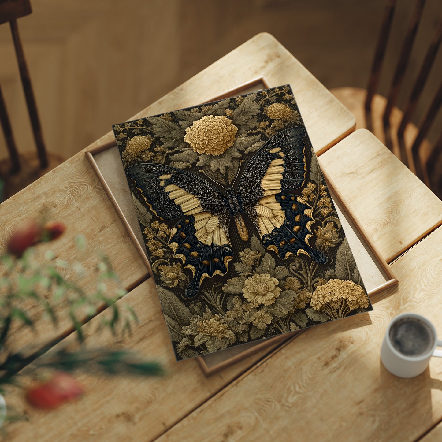 Black Wings Edged in Gold