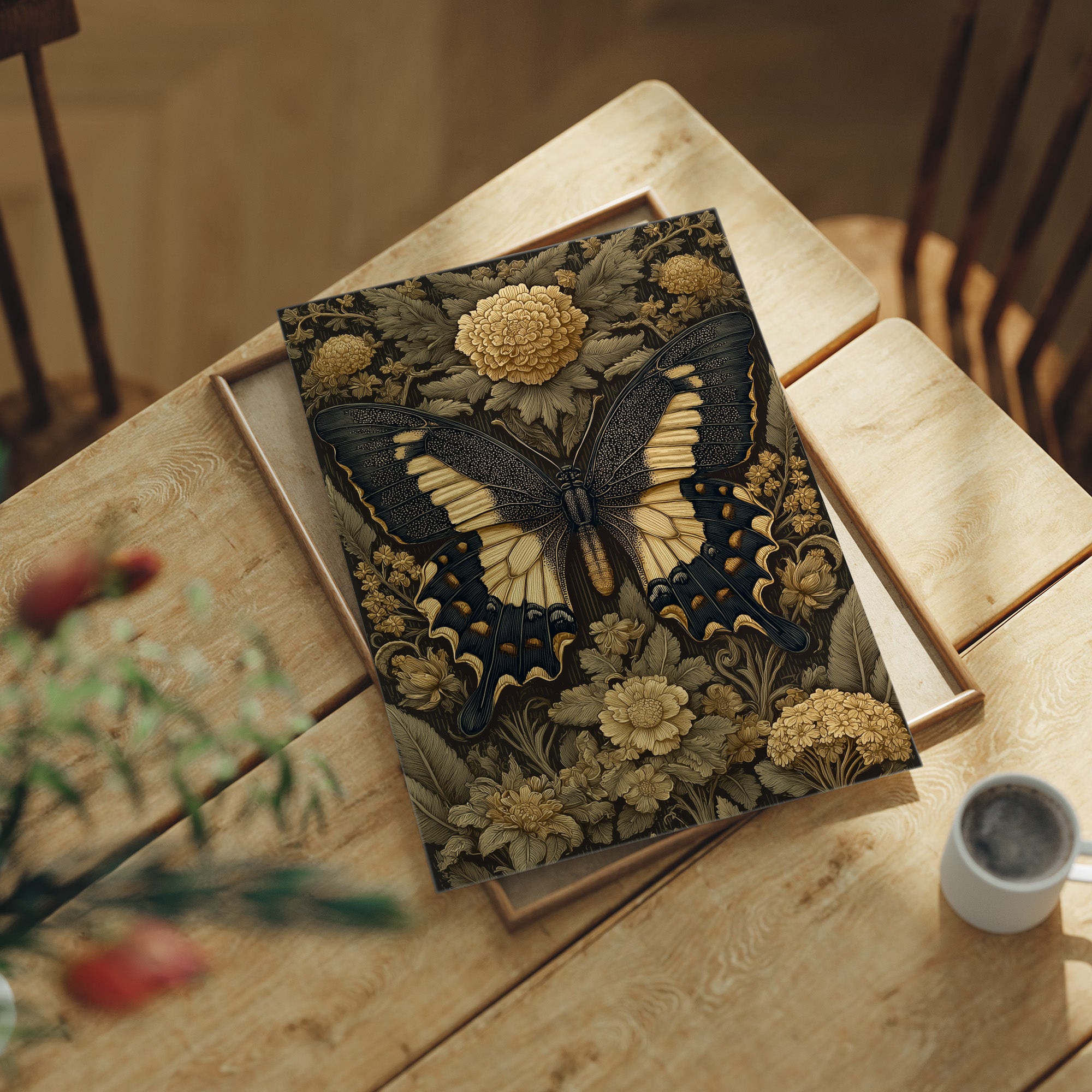 Black Wings Edged in Gold