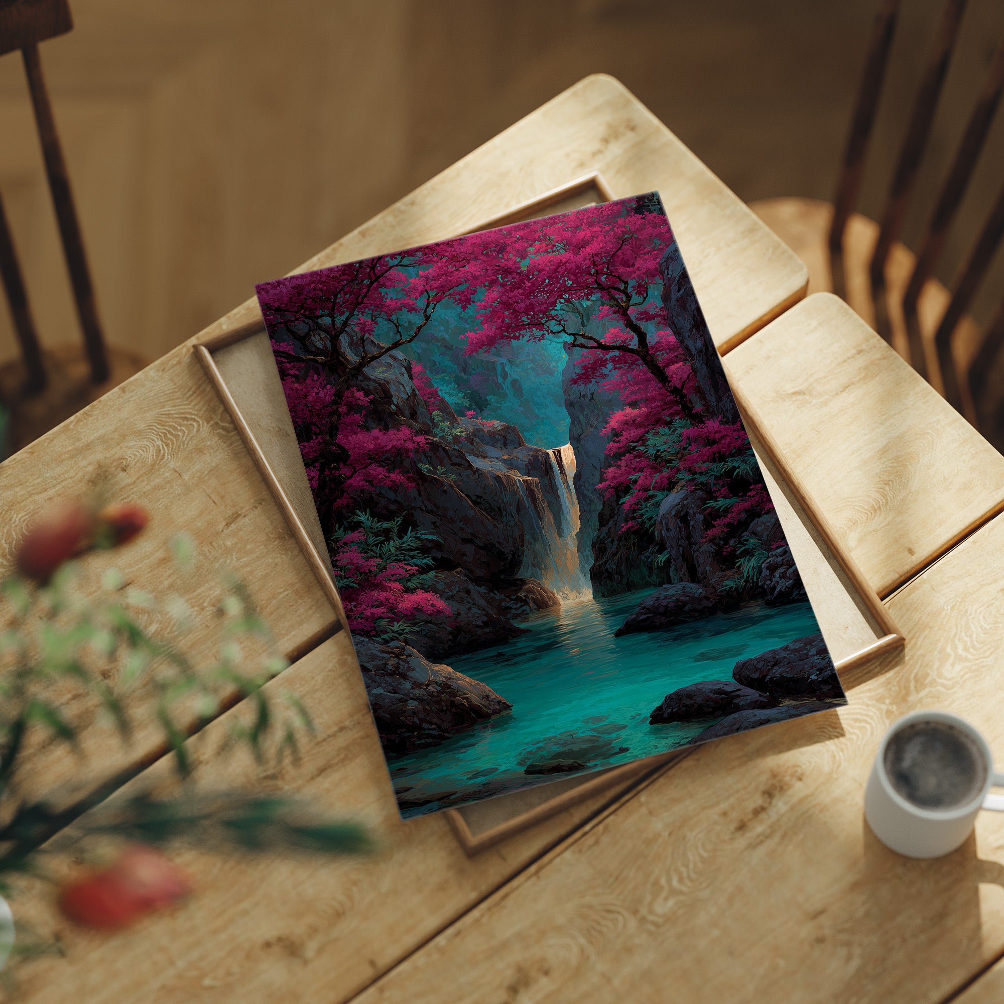 Where the Magenta Forest Meets Water