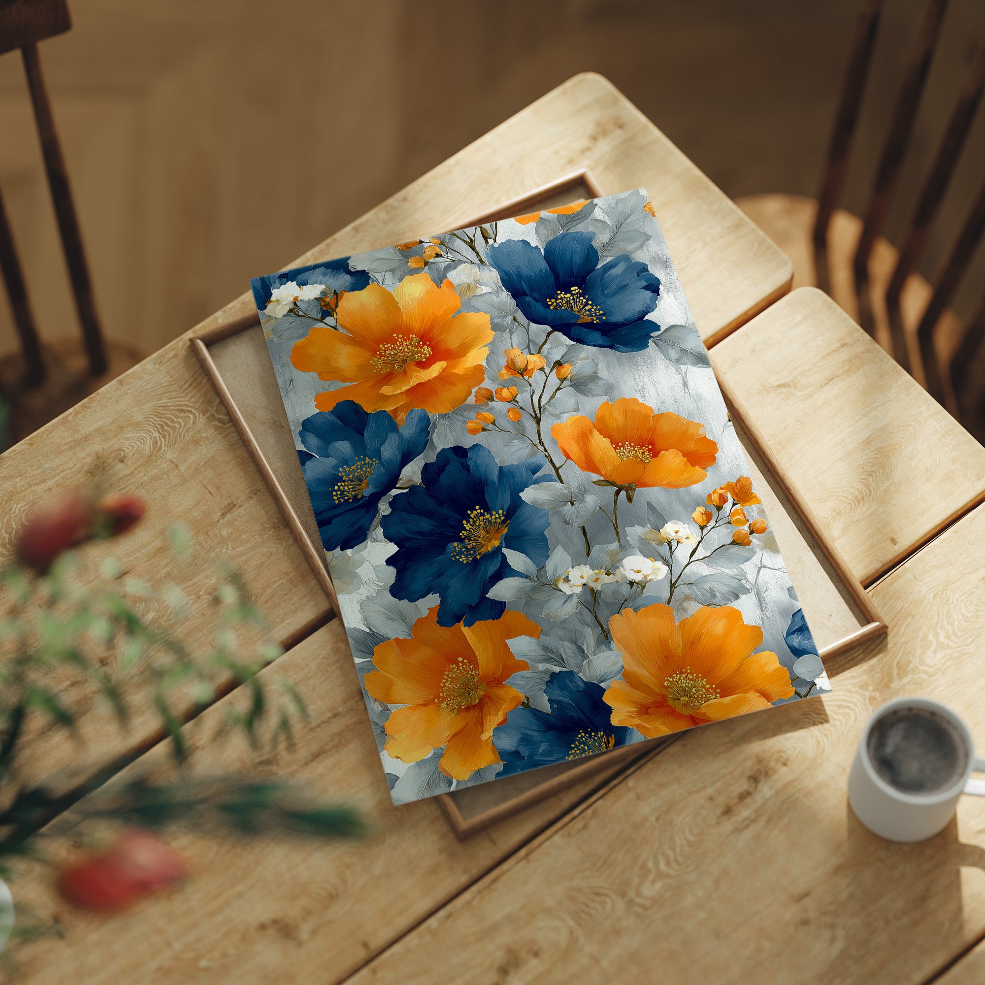 Navy Meets Orange at Full Bloom