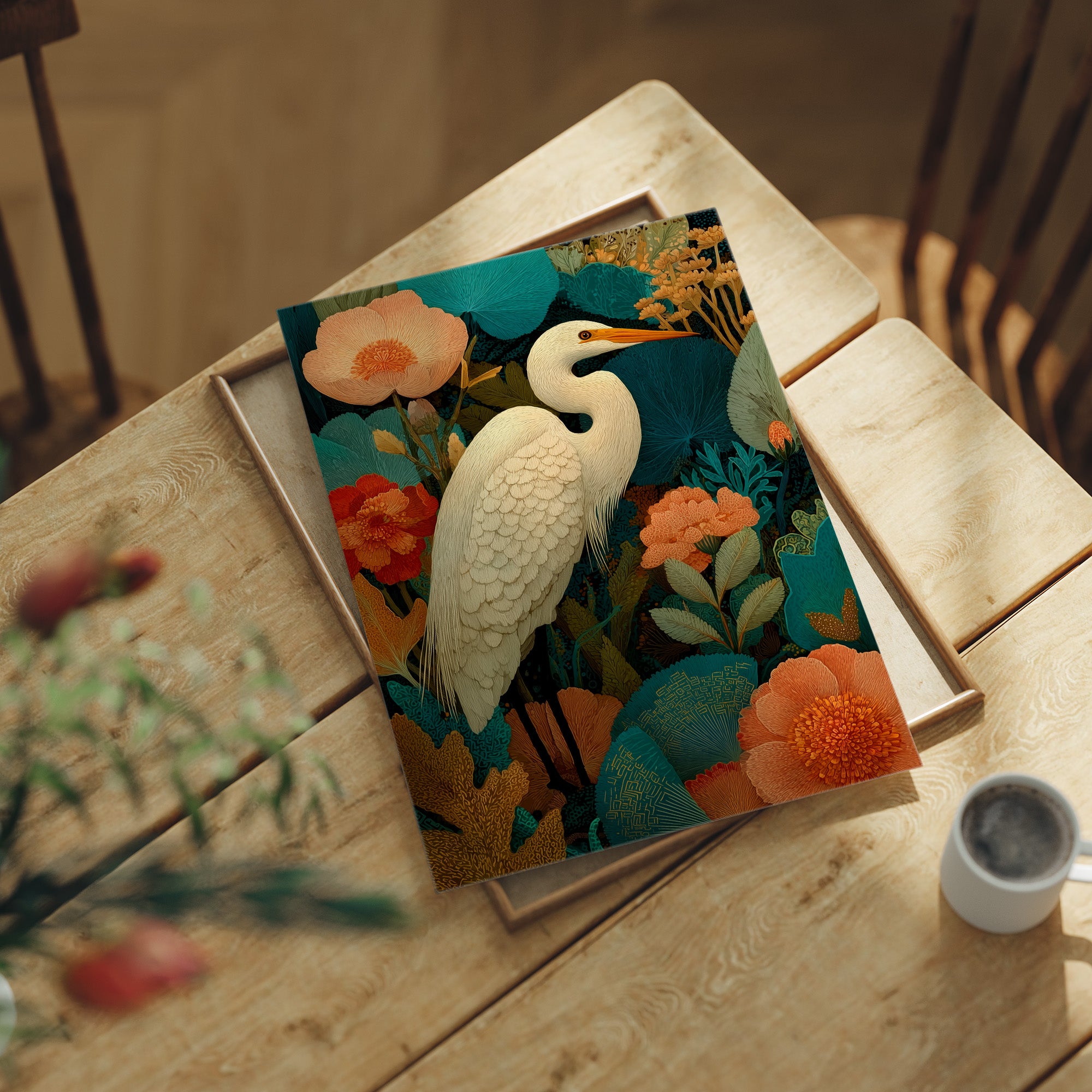 The Egret Stood Among Abundance