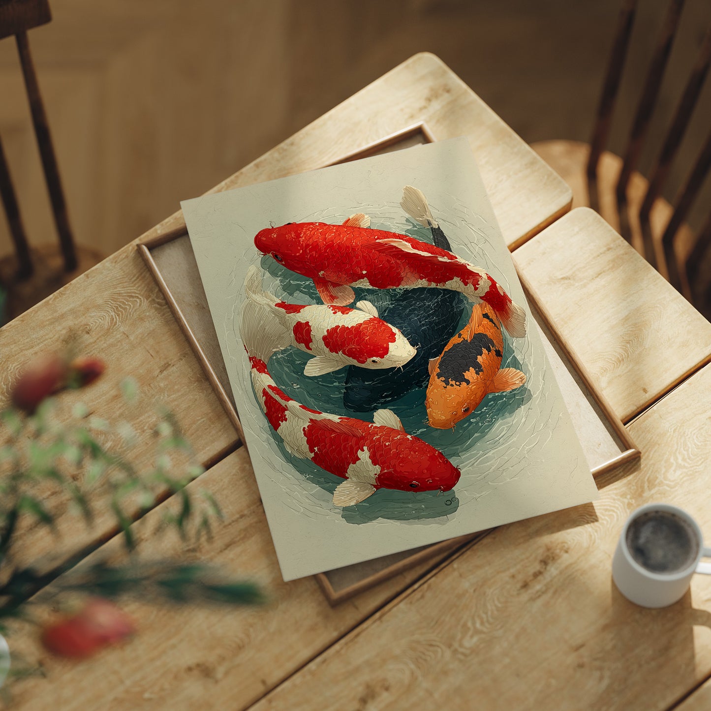 Four Koi, One Unhurried Circle