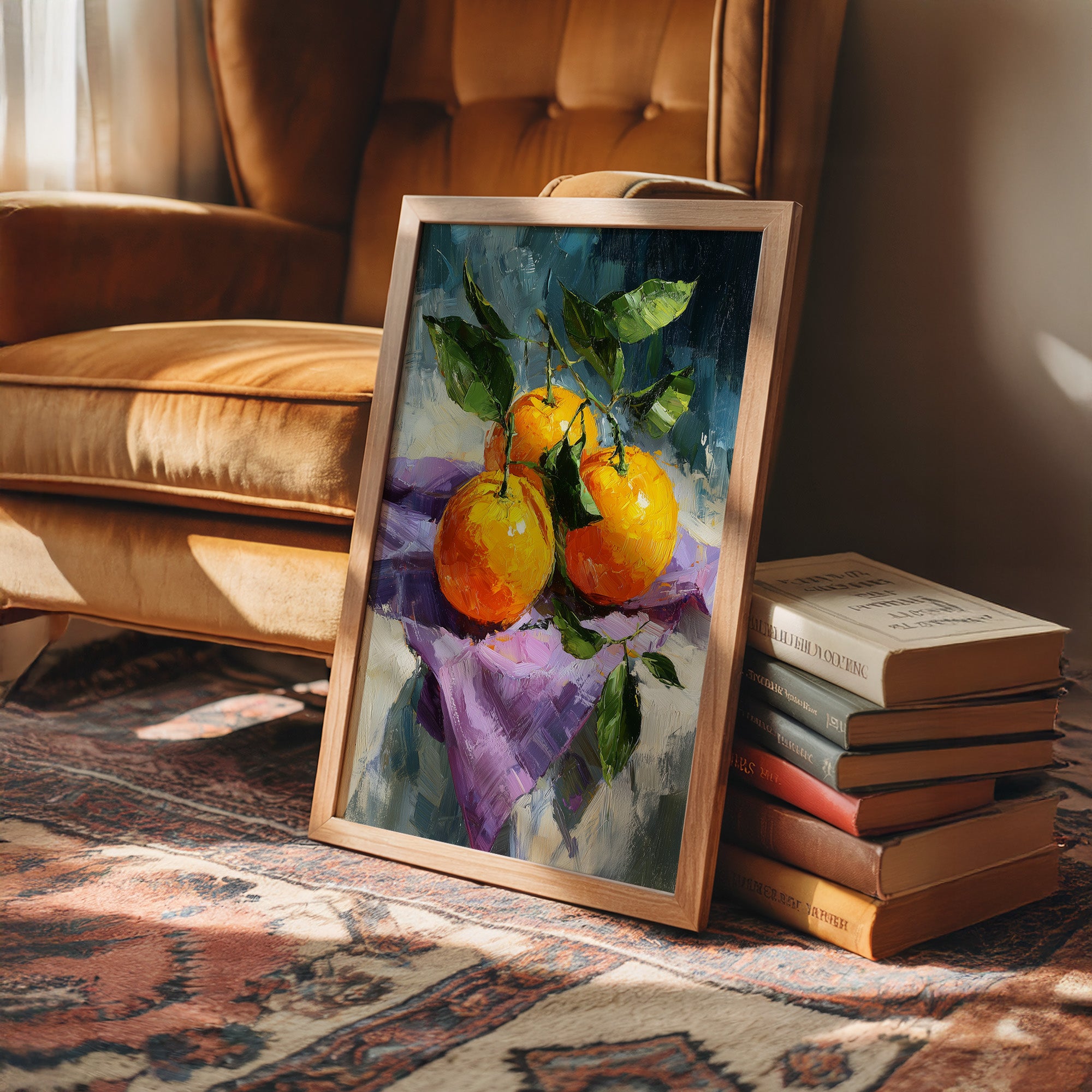 Three Oranges on a Lavender Day
