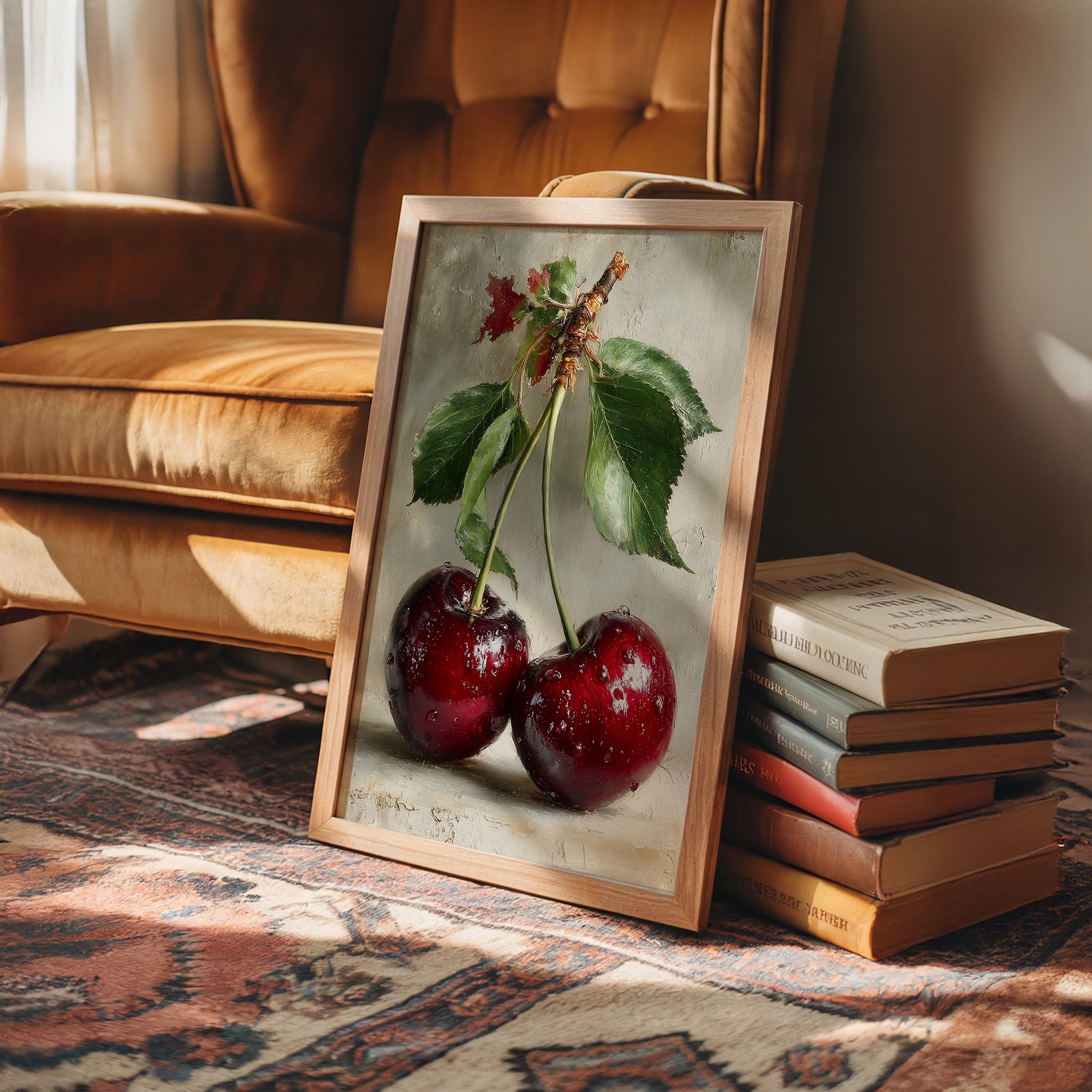 Two Cherries, Still on the Stem