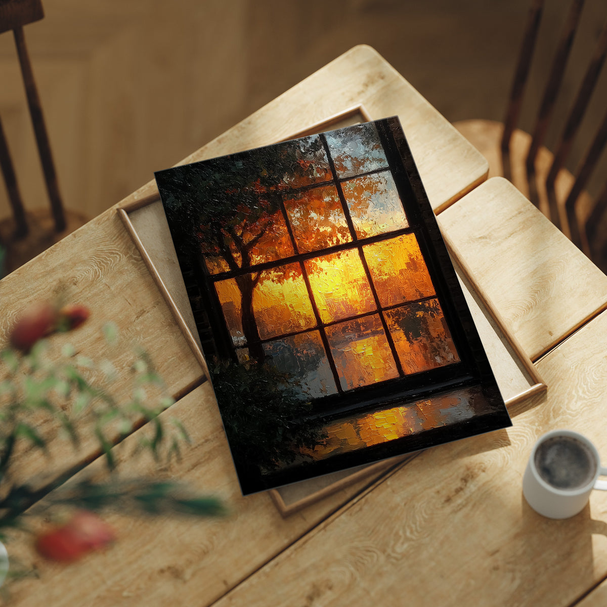 Golden Hour Through the Old Glass