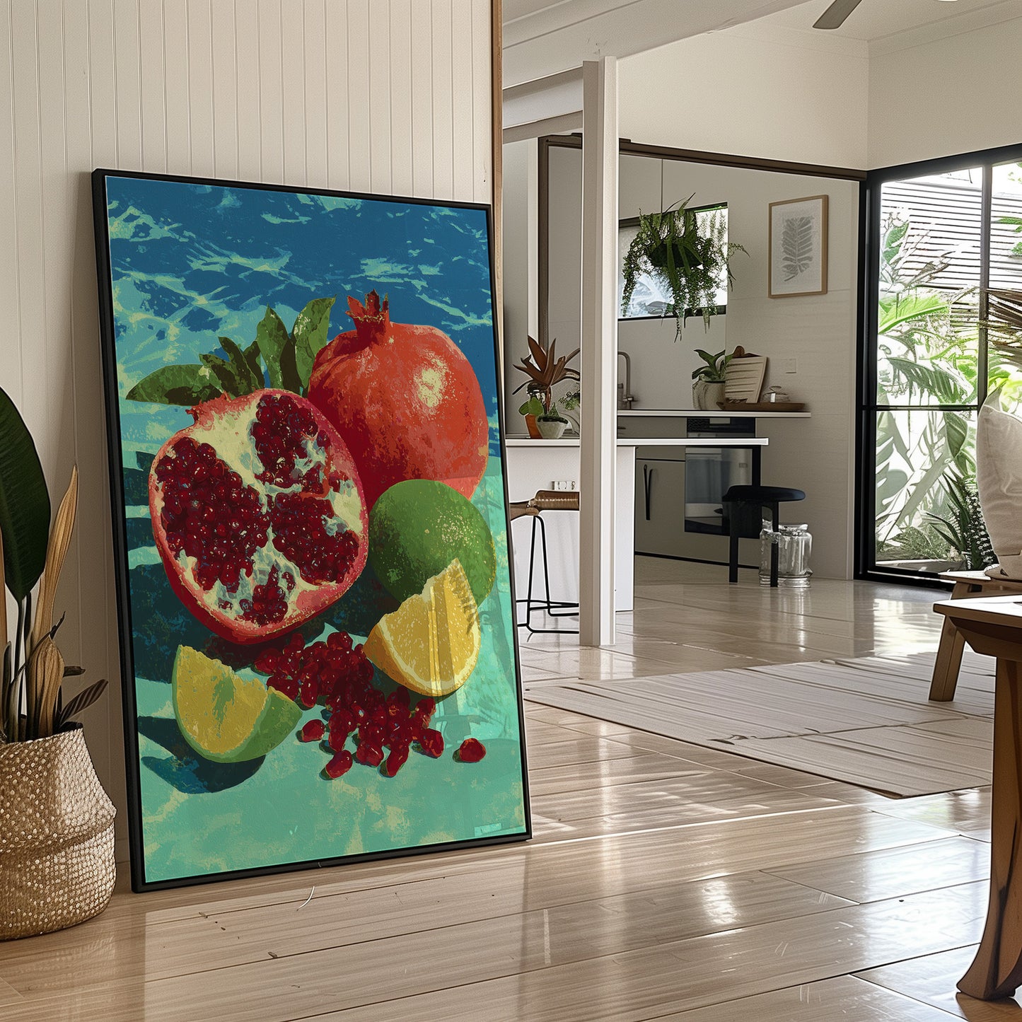 Pomegranate on Turquoise Tide