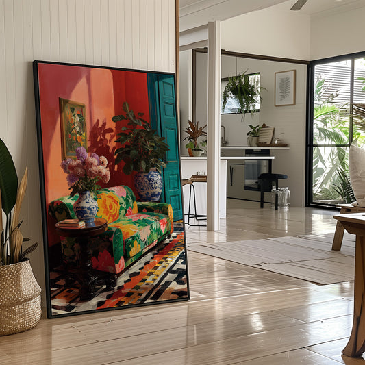 Coral Room, Painted Sofa