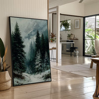 Snowbound Path Through the Pines