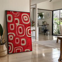 Concentric Rhythm in Red