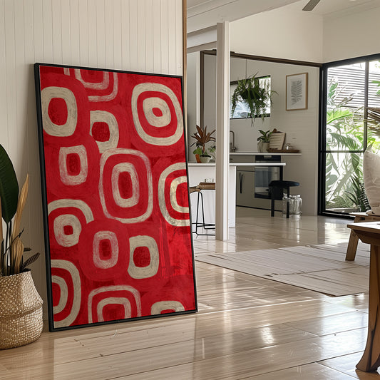 Concentric Rhythm in Red