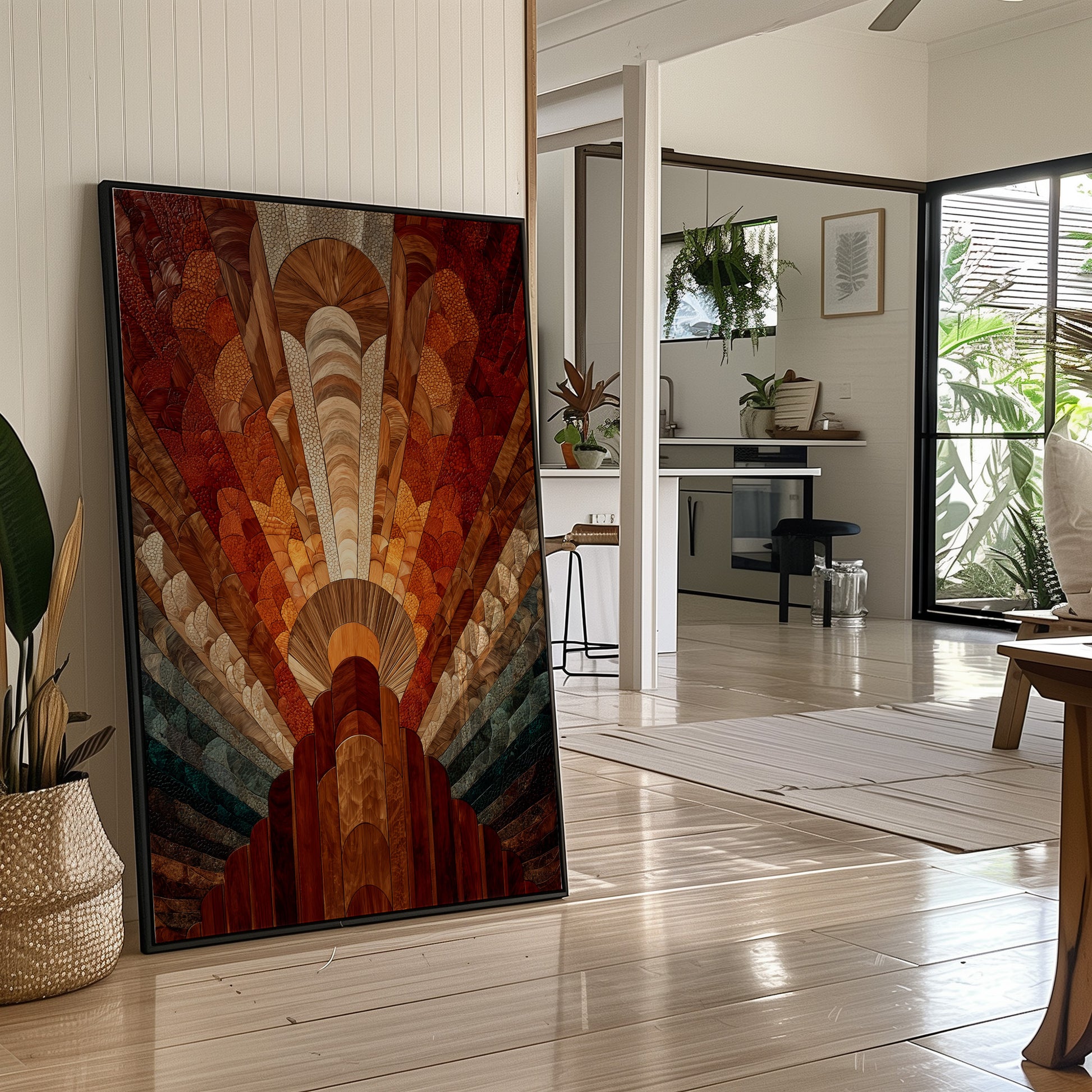 Deco Sunburst in Walnut