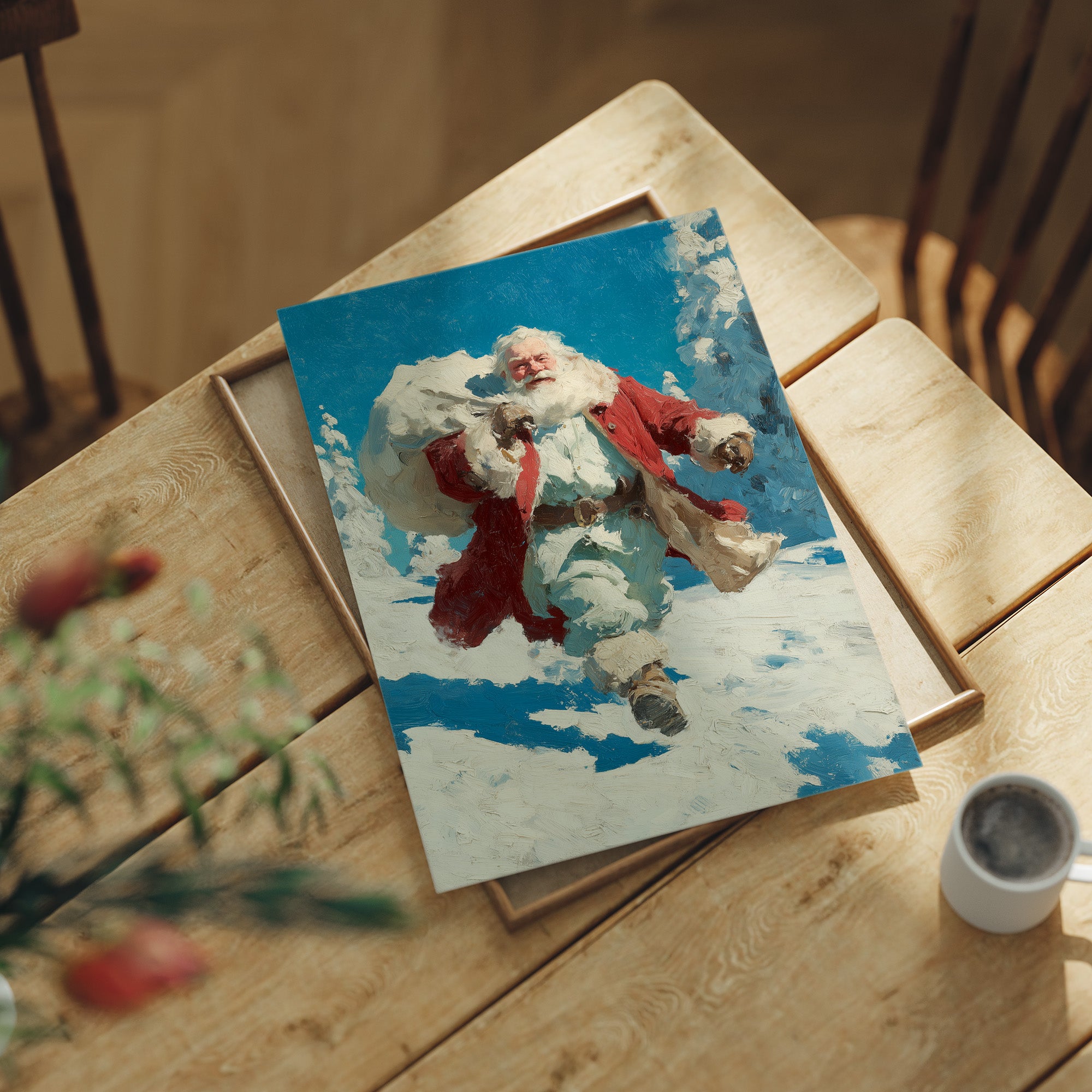 Santa Through the Snow