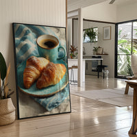Croissants and Blue Linen